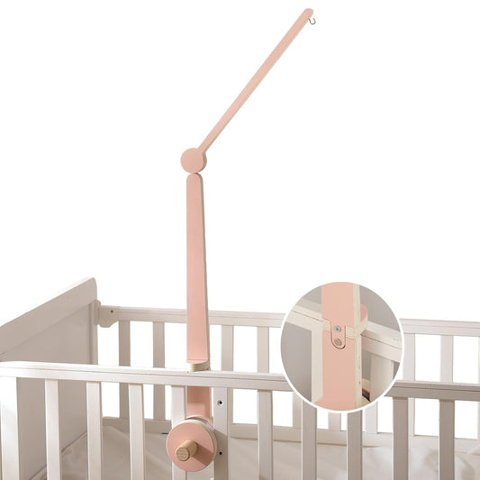 HI BABY MONMENT Crib Mobile Arm - Baby Mobile Hanger with 2-Height Settings Adjustable, Stabilizing Attachment for Added Safety, Mobile Arm for Crib, Sturdy & Secure Design for Nursery Mobile