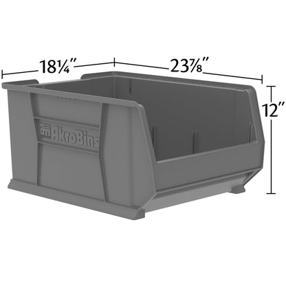 Akro-Mils 30289 Super-Size AkroBins Plastic Storage Bins, Space-Saving Stackable Bins for Garage