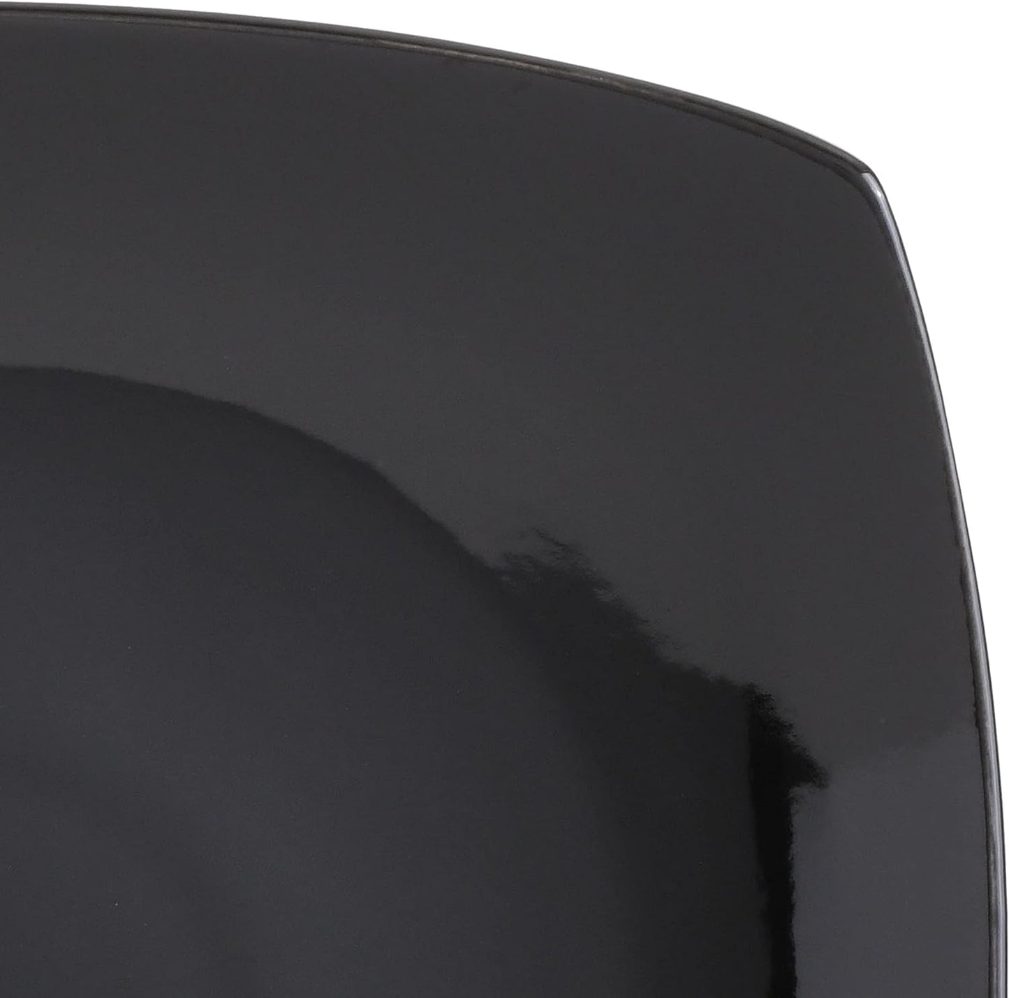 Gibson Elite Soho Lounge Square Reactive Glaze Stoneware Dinnerware Set, Service for 4 (16pc), Black