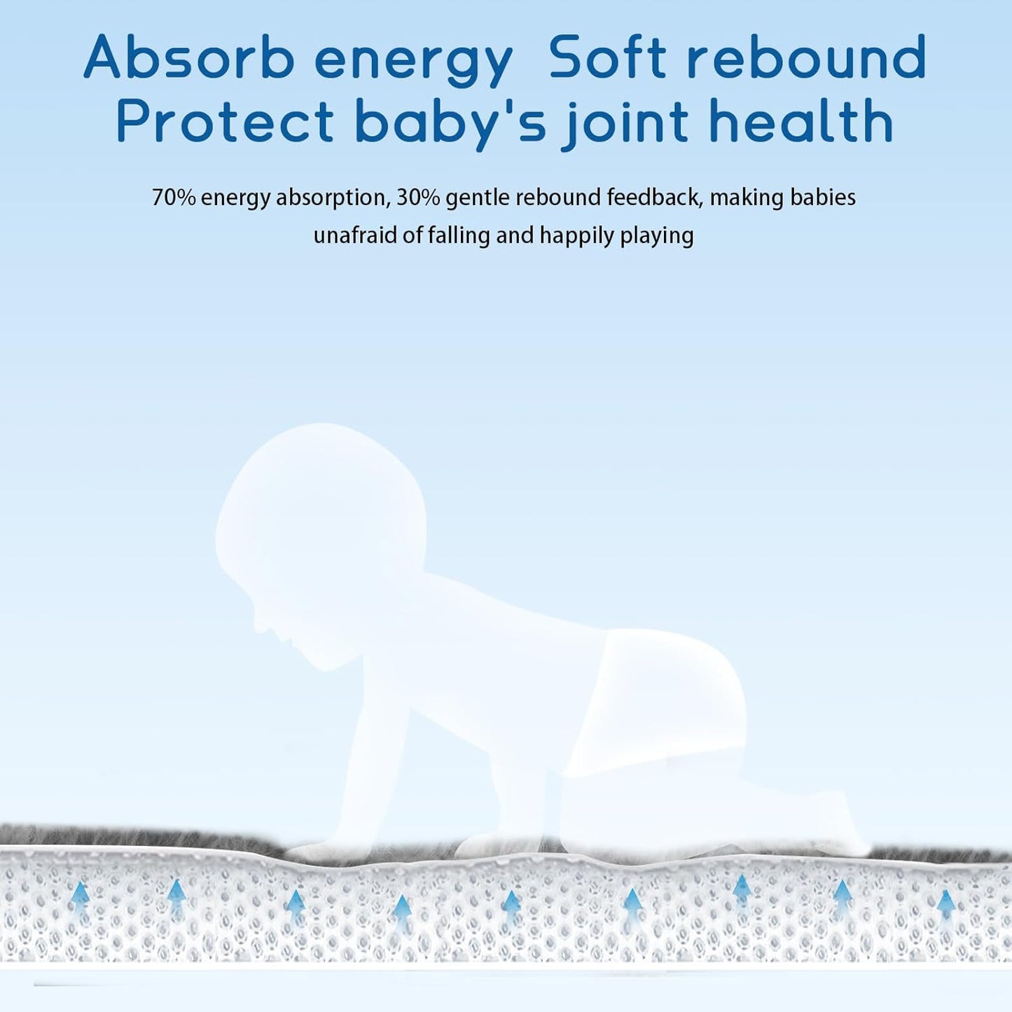 Baby Play Mat 1.2" Thick Memory Foam Nursery Rug Area Rug, 4’11” X 3’28” Yoga Mat Playmat Crawling Mat for Baby,Toddlers, Infants, Kids,Floor Mat Tatami Mat for Living Room with Non-Slip(Grey)