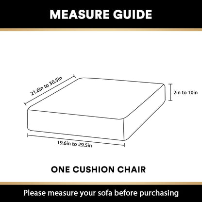 PrinceDeco Couch Cushion Cover Cushion Slipcover for Chair Sofa Cushion Furniture Protector Seat Cushion Sofa Cover for Dog Pet Kid with Elastic Straps Width Up to 29.5", Brown