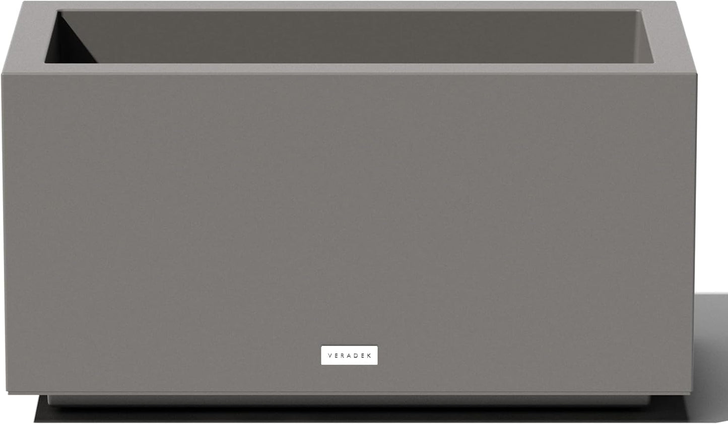 Veradek Block Series Long Box Planter - Large Rectangular Planter for Indoor or Outdoor Patio/Porch | Durable All-Weather Use with Drainage Holes | Modern Décor for Tall Plants, Flowers or Shrubs