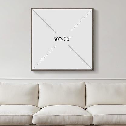 Framed Sage Green Abstract Wall Art, Modern Canvas Prints Artwork for Walls, Square Minimalist All Green Abstract Pictures for Living Room, Hallway, Fireplace, Bedroom, Home Office Wall Decor 30x30 In