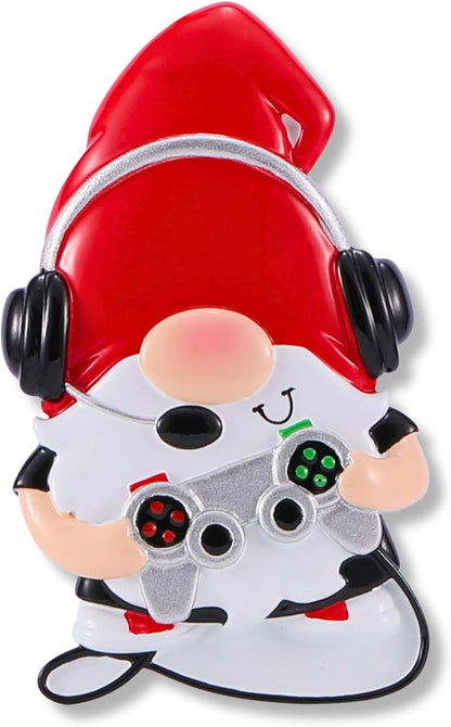 Ornaments by Elves - Personalized Gnome Gamer Ornaments 2024 - Gnome with a Video Game Controller Ornament, Gamer Ornaments for Christmas Tree, Mini Christmas Ornaments in a Giftable Packaging