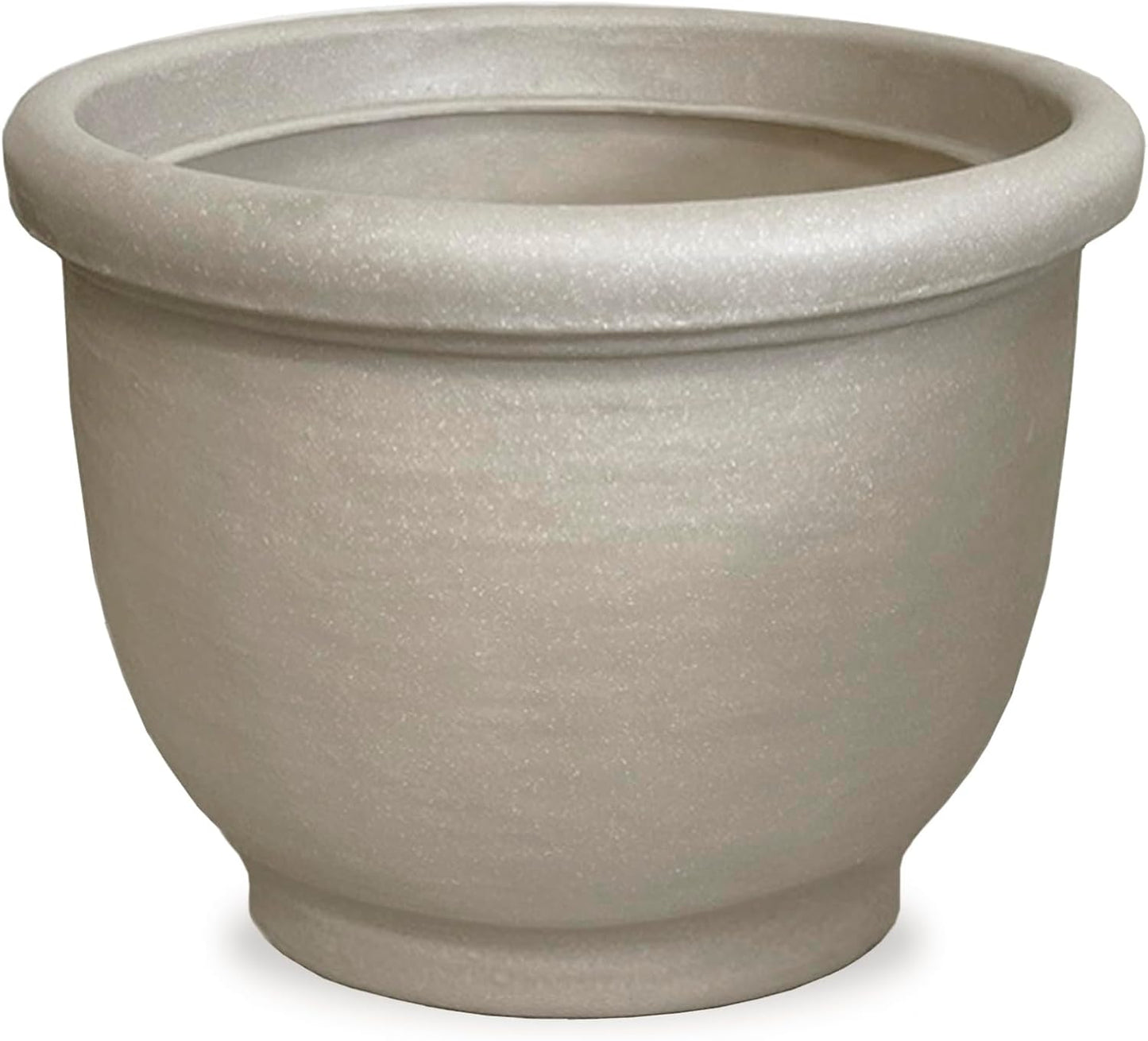 Crescent Garden Agave Planter, Charming Old-World Plant Pot, 18-Inch (Parchment)