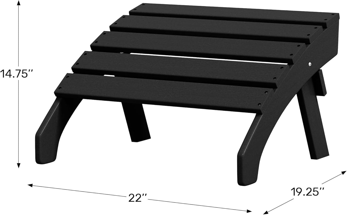 WestinTrends Dylan Outdoor Patio HDPE Adirondack Ottoman Footrest, Lime
