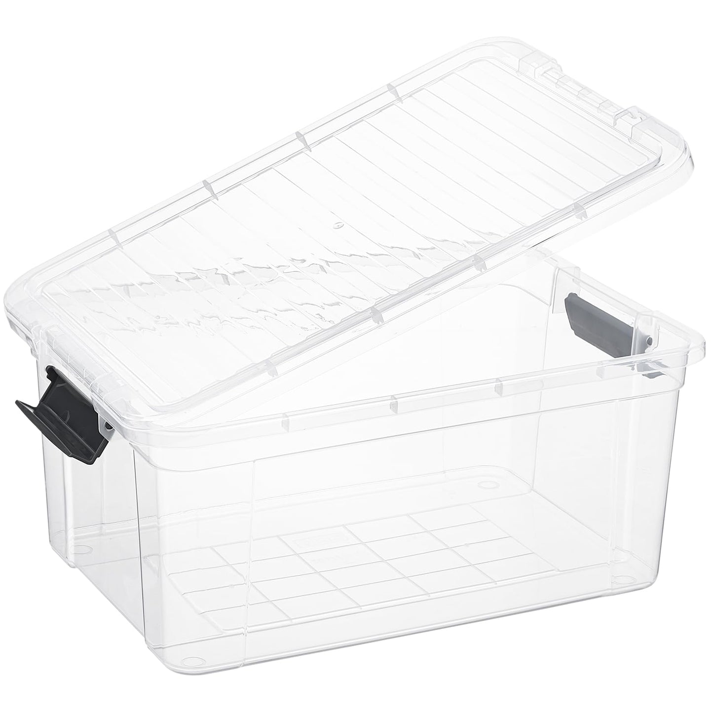 Superio Clear Storage Box with Lid, 21 Quart Plastic Container Bins for Organizing, Stackable