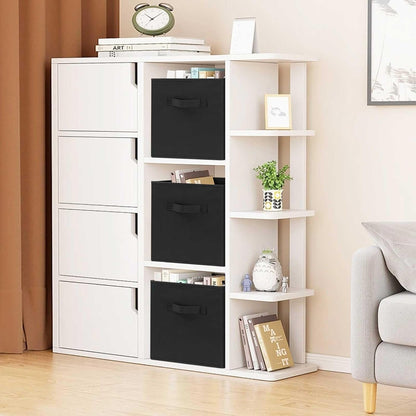 GhvyenntteS Storage Cubes 6 Pack, 11 Inch Cube Storage Bins with Dual Handles, Collapsible Heavy Duty Fabric Bins for Shelves Closet, Baskets for Organizing Clothes Bedding Toys Books (Black)