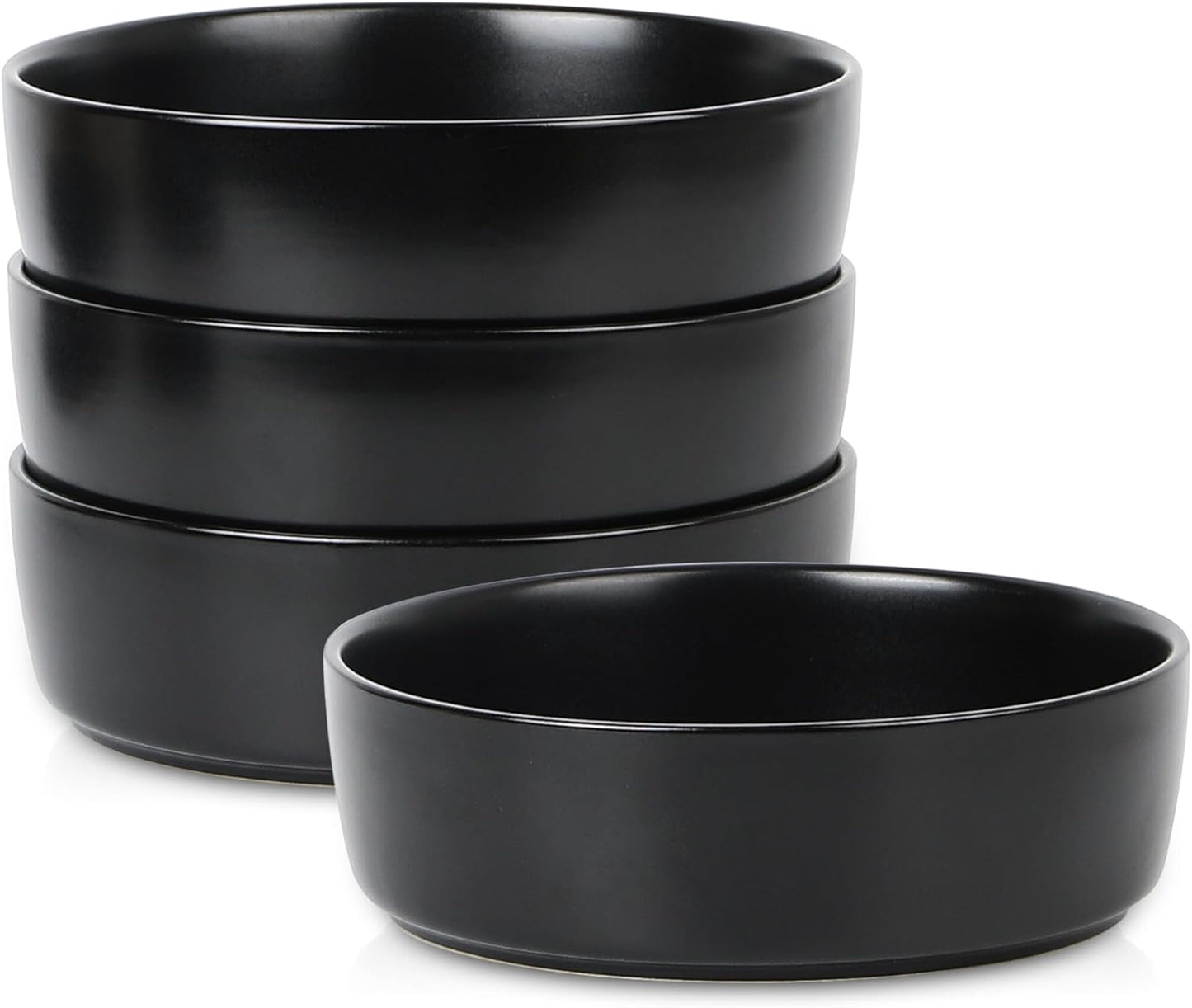 Stone Lain Eden 4-Piece Pasta Bowl Set Stoneware, Black