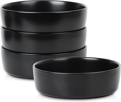 Stone Lain Eden 4-Piece Pasta Bowl Set Stoneware, Black
