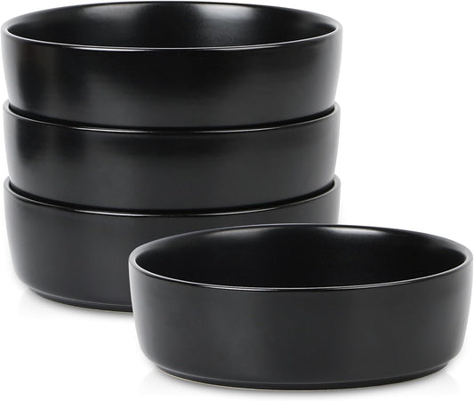 Stone Lain Eden 4-Piece Pasta Bowl Set Stoneware, Black