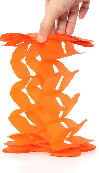 Black-White Orange halloween Party-Decorations Streamers-Garland - 12pcs 4-Leaf Clover Paper Streamer,Graduation Wedding Birthday Bachelorette Baby Bridal Shower Banners Decor Ouruola