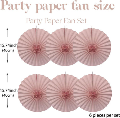 Pink Birthday Decorations,DIY Pink Paper Fans Hanging Decoration ,Party Supplies Party Fans 16in, Pink Christmas,Wedding Graduation Events Accessories 30 Color DIY Set (Baby Pink)