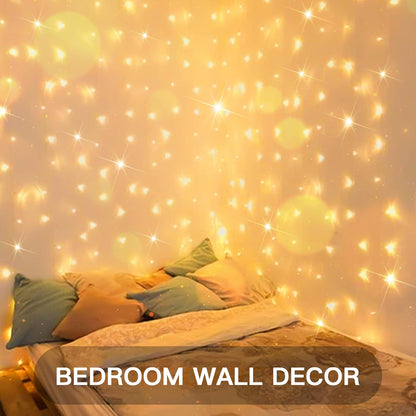 suddus Color Changing Curtain Lights, 200 Led 6.5ft x 6.5ft Hanging String Lights Outdoor, Fairy Curtain Lights for Bedroom, Window, Wall, Wedding, Party, Birthday Decor Warm White & Fuchsia