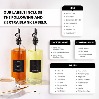 Molimoli Oil and Vinegar Dispenser with Metal Pour Spout, Weighted Pourer, Glass Bottle Dispenser for Kitchen, Olive Oil Cruet, Glass Olive Oil Bottle | 500ml, Set of 2