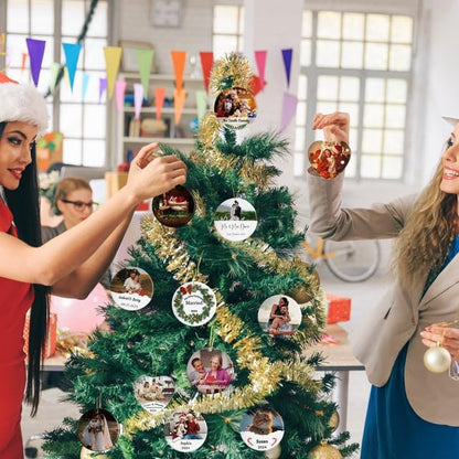 Personalized Christmas Ornaments 2025,Custom Christmas Ornament with Photo Text,Personalized Ornaments for Christmas Tree,Ornaments Keepsake Gift for Family