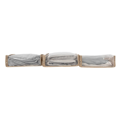 Household Essentials Under Bed Zippered Sweater Storage Bags with Clear Vision Panel, Set of 3