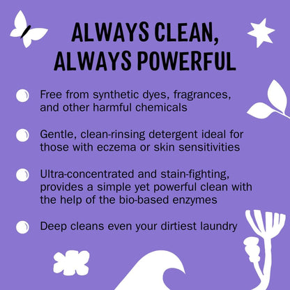 Molly's Suds Liquid Laundry Detergent | Clean Laundry Detergent Soap for Sensitive Skin | 2x Concentrated, High Efficiency (HE) | Lavender - 100 Loads