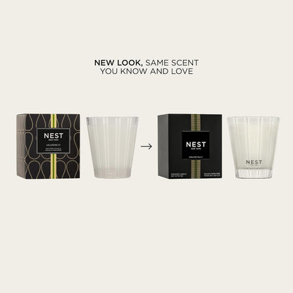 NEST New York Scented Classic Candle, Grapefruit - 8.1 oz - Up to 60-Hour Burn Time - Reusable Glass Vessel