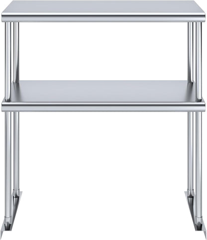 AmGood Double OverShelf Stainless Steel NSF - Many (30" Long x 12" Deep)