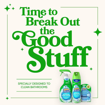 Scrubbing Bubbles Fresh Gel Toilet Bowl Cleaning Stamps, Helps Keep Toilet Clean and Helps Prevent Limescale & Rings, Rainshower Scent, 1 Dispenser with 24 Fresh Gel Stamps