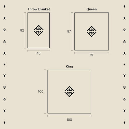 Inca Aztec Throw, Queen, King Blanket | Southwest Indian Navajo Boho Style | Native Cover for Camping, Bedding, Couch, Vanlife | Faux Alpaca, Lightweight, Hypoallergenic (Kocha Blue, Queen)