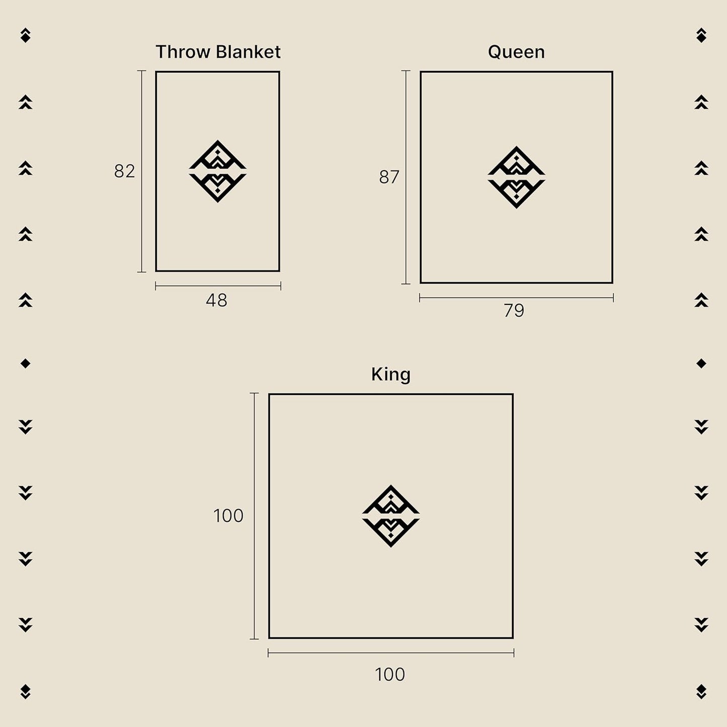 Inca Aztec Throw, Queen, King Blanket | Southwest Indian Navajo Boho Style | Native Cover for Camping, Bedding, Couch, Vanlife | Faux Alpaca, Lightweight, Hypoallergenic (Condor Gray, Queen)