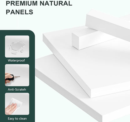 TVU 5-Shelf Wood Bookcase, 65 Inch Tall Bookshelf with Storage, Floor Standing Display Book Shelf，for Living Room Bedroom Study Office, White