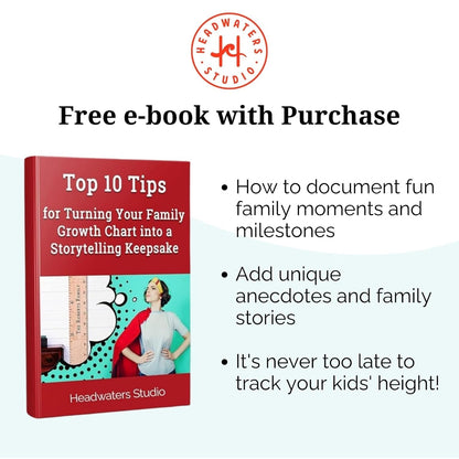 Wooden Growth Chart for Wall - Size Height Chart for Kids, Growth Measuring Board and Kids Height Wall Chart, Growth Chart for Kids, Height Chart for Wall - Natural (63"x6.7")