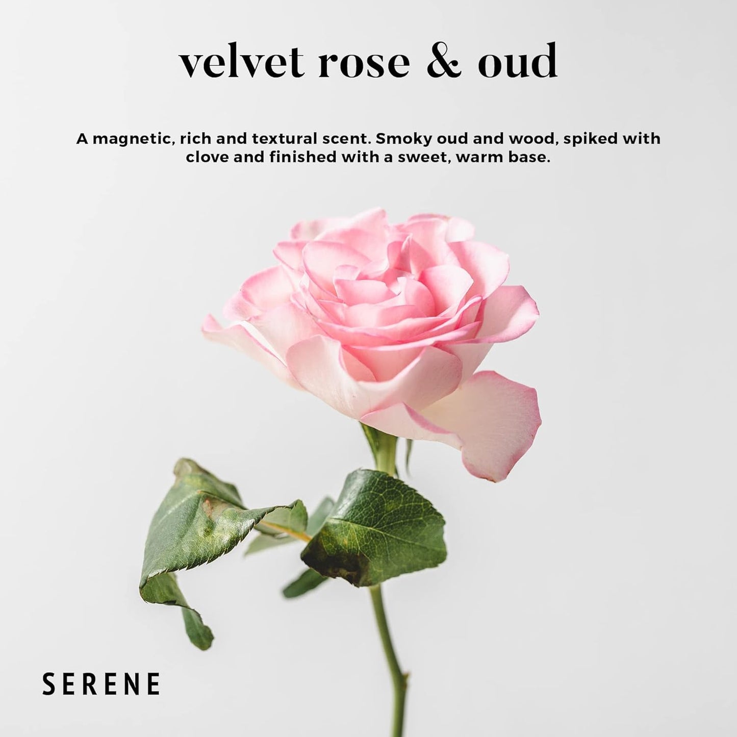 Hidden Label Large Scented Candle, Velvet Rose & Oud, 30oz 3 Wick Huge Candle, Serene Collection Slow Burn Natural Soy Candles for Home Scented