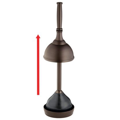 iDesign Kent Plastic Plunger with Cover Set, Bronze