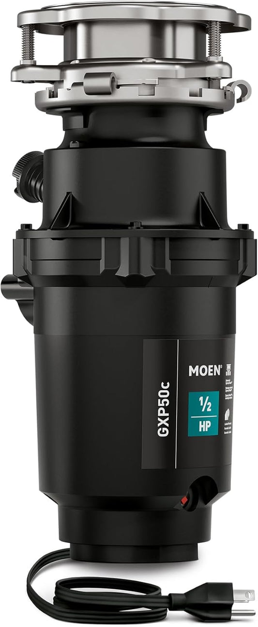 Moen Prep Series PRO Continuous Feed Compact Garbage Disposal for Kitchen Sink with Power Cord