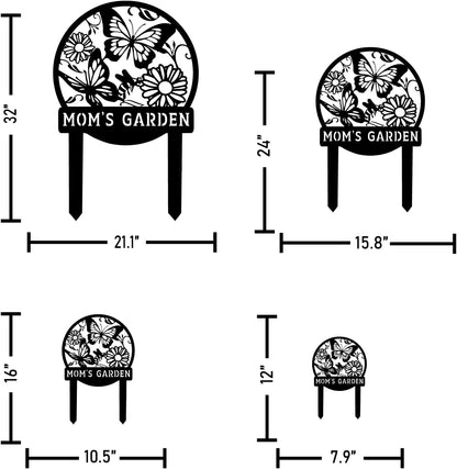 Personalized Butterfly Garden Metal Sign with Stake, Custom Address Plaque Yard Name Sign, Farmhouse Decorations