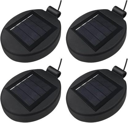 Solar Lantern Top LED Panel Lantern Lid Lights Replacement Part for Outdoor Flower DIY Solar Flower Lights Garden Patio Decor (4PCS)