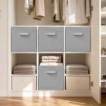 STORAGEIDEAS 11 Inch Fabric Storage Cubes, Sturdy Foldable Storage Bins, Heavy Duty Cube Organizer
