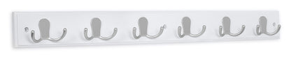 BIRDROCK HOME Dual Hook Coat and Hat Rack - 6 Dual Hooks - 27 Inches - Wall Mount - Decorative Home