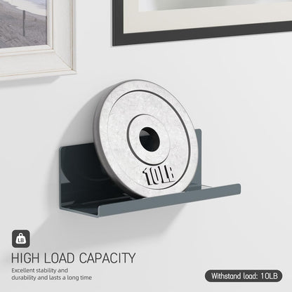 Adhesive Floating Shelves for Wall No Drilling, 12 Inch Acrylic Self Adhesive Shelves, Stick on Shelves, Dorm Wall Shelf, for Bathroom, Kitchen, Bedroom, Office, Gaming Room, Gray