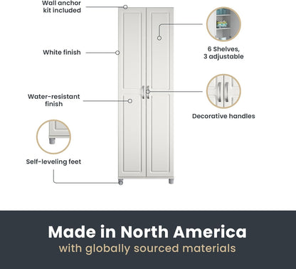 SystemBuild Evolution Kendall 24" Utility Storage Cabinet - White