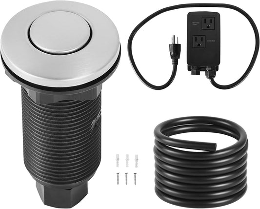 VEVOR Garbage Disposal Air Switch Kit, Dual Outlet Sink Top Air Switch for Food Waste Disposal