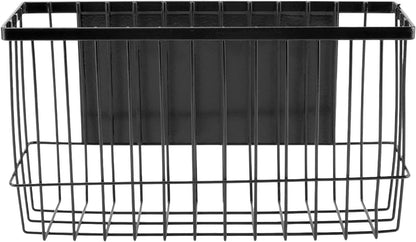 Magnetic Storage Basket Organizer for Fridge & Kitchen, 11lb Capacity Essentials Holder, No Tools Needed, Adjustable & Removable Spice Rack for Plastic Wrap, Foil, & More