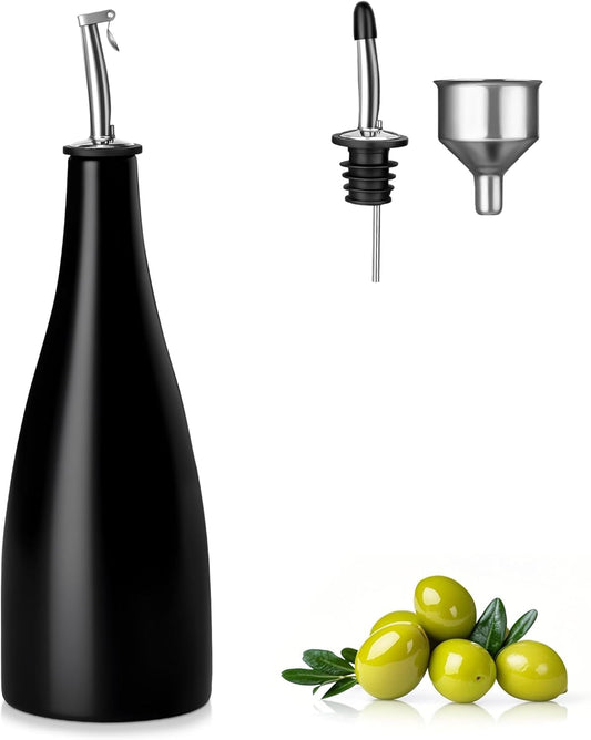 vancasso 16 Oz Ceramic Olive Oil Dispenser Bottle, Bottle Dispenser with Spout and Funnel for