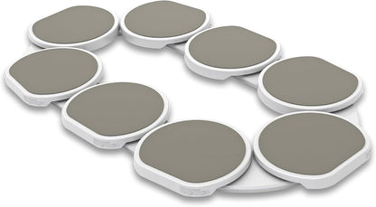 Full Set - Greige - The First Patented Lazy Susan Turntable Expandable for Rectangular & Oblong Tables - Kitchen & Dining Tables - Great Gift! Parties & Gatherings.