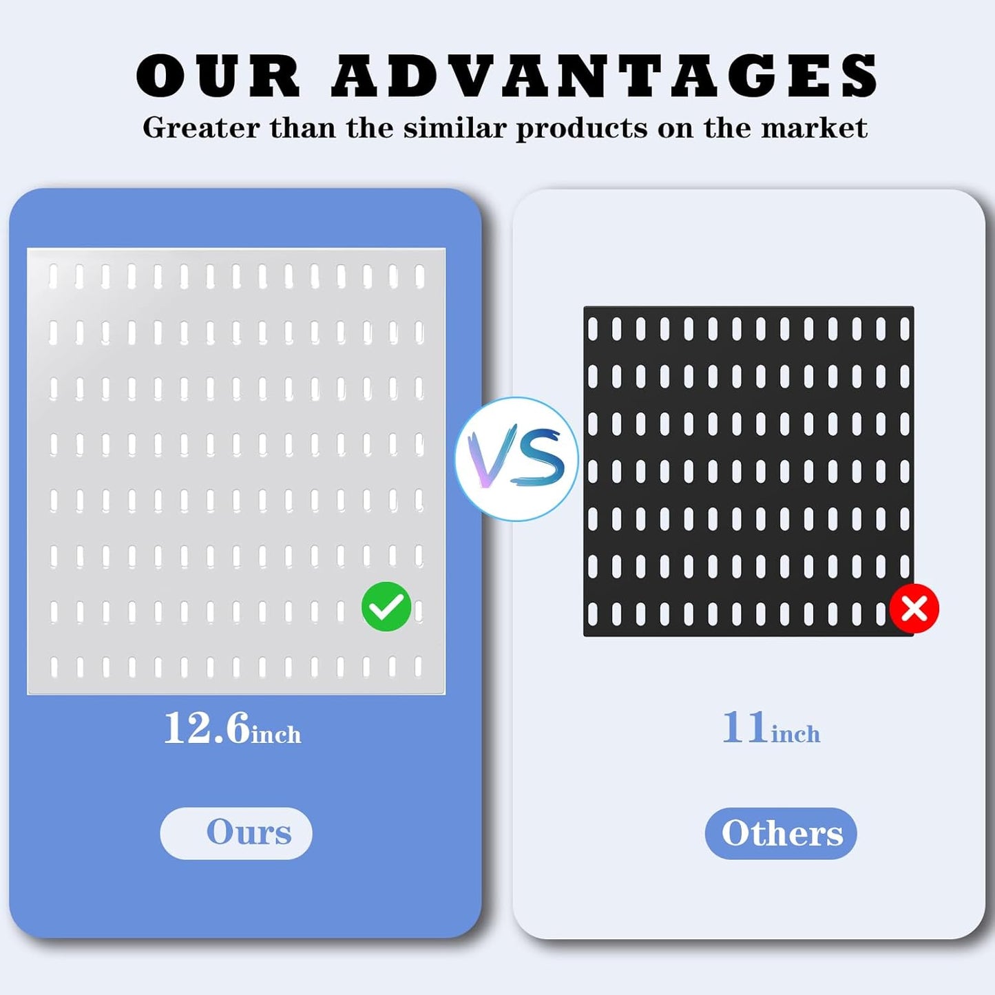 Pegboard Combination Kit, 25.2" x 25.2" Wall Mounted Storage Set with 4 Pegboards & 20 Accessories Hanging, Peg Boards Organizer