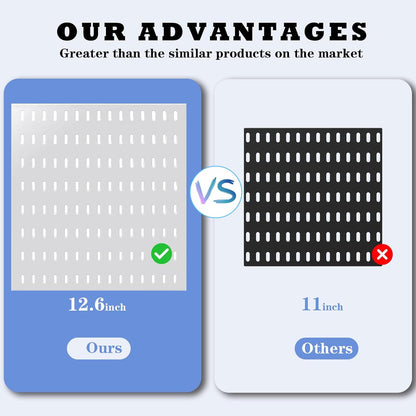 Pegboard Combination Kit, 25.2" x 25.2" Wall Mounted Storage Set with 4 Pegboards & 20 Accessories Hanging, Peg Boards Organizer