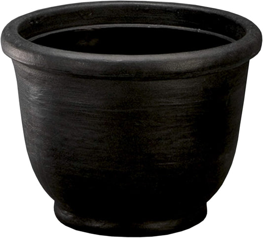 Crescent Garden Agave Planter, Charming Old-World Plant Pot, 21-Inch (Caviar Black)