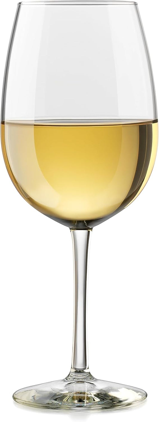 Libbey 7504 Vina Tall Wine Glasses Set, All Purpose Red and White Wine Glasses Set of 12