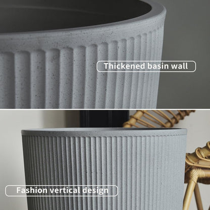 2 Pcs Pack 18.5 Inches Heavy Duty Plastic Resin Tall Tapered Planter Pots Large Round Planter Flower Pot with Drainage Holes for Indoor Outdoor Deck Porch Garden Home Patio Front Door (Light grey, M)