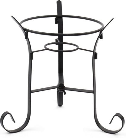 VOREEN 10" Gazing Ball Stand, Metal Gazing Globe Stand for 8-12 Inch Garden Gazing Globe, Outdoor Décor Garden Yard Accessories, Black