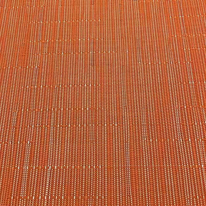WAZAIGUR Placemats Set of 4 for Dining Table Heat-Resistant Washable Place Mats Woven Vinyl Kitchen Table Mats Easy to Clean,Orange