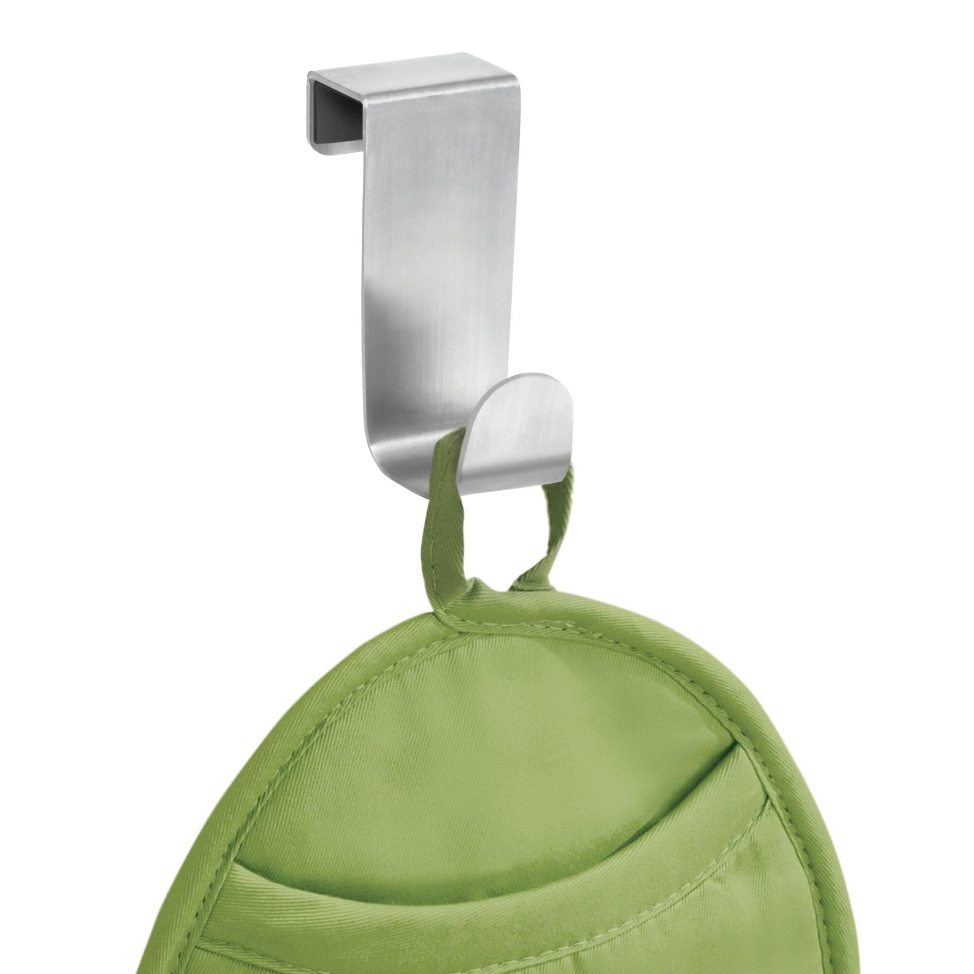 iDesign Forma Brushed Stainless Steel Over-The-Cabinet Storage Hook - 1" x 2.25" x 3"